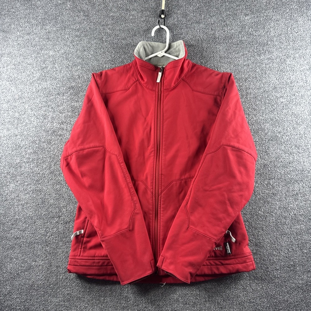Cloudveil Jacket Women L Red Softshell Windstopper Full Zip Outdoors Hiking